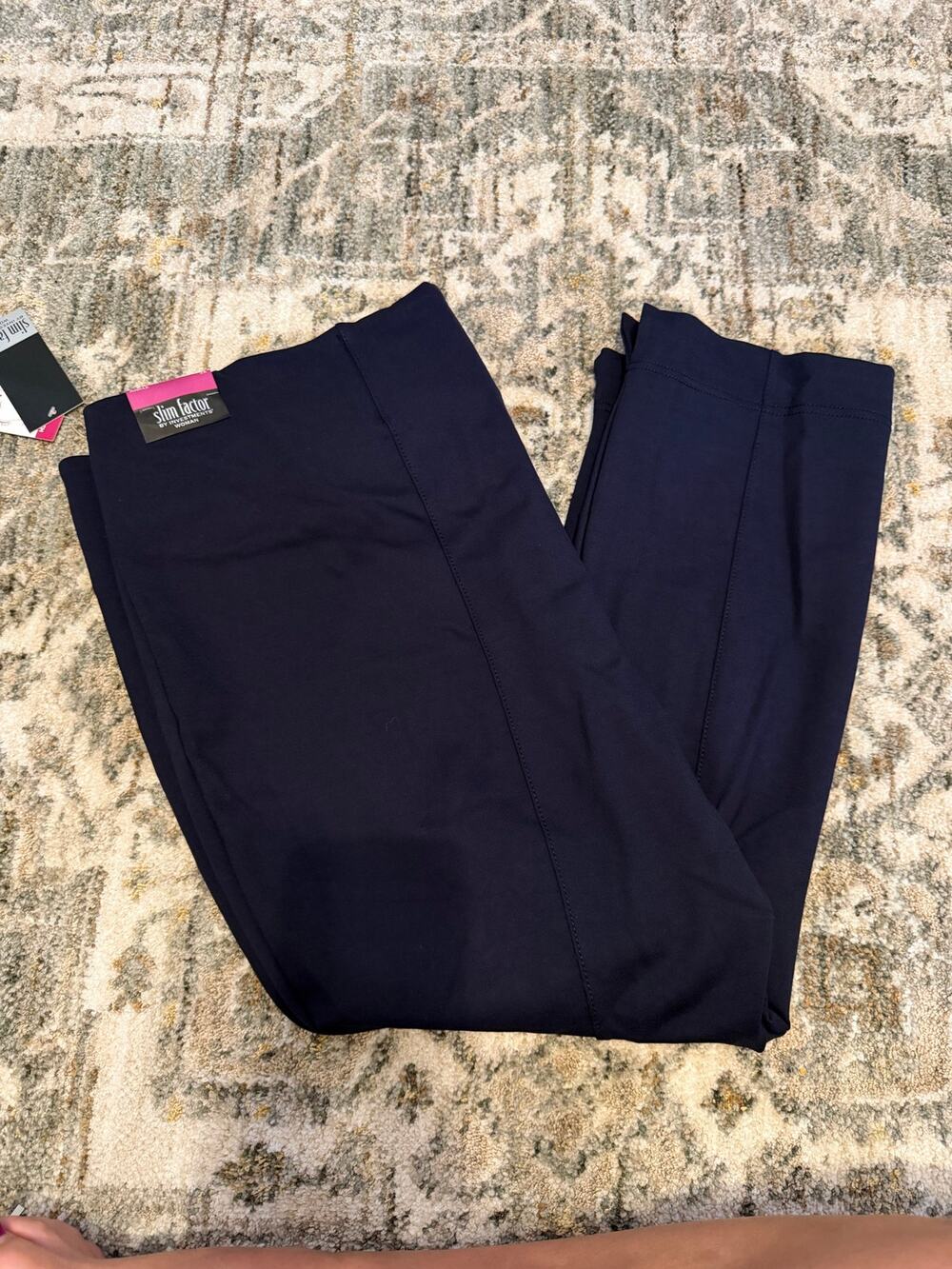 Slim Factor Navy Blue Ankle Leggings Size 3X NWT